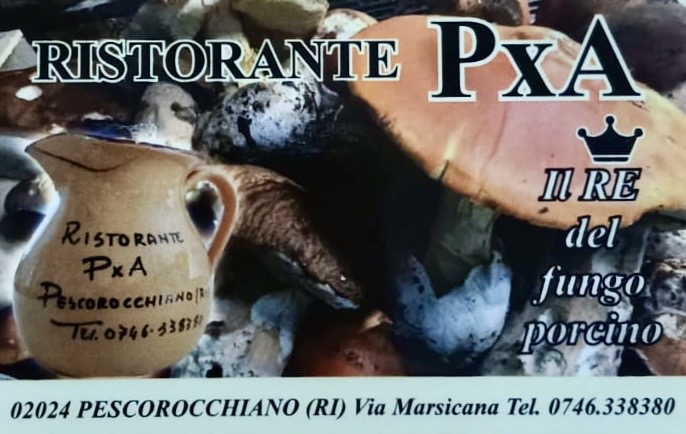 Logo Ristorante PxA — Pescorocchiano, il re del fungo porcino